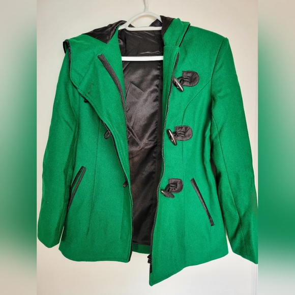 Green Duffel Coat Small - Picture 2 of 4